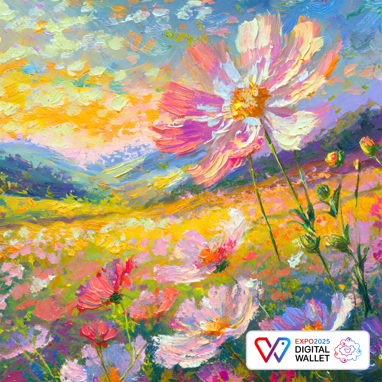 The word “cosmos” is written with the kanji for “autumn cherry blossoms.”