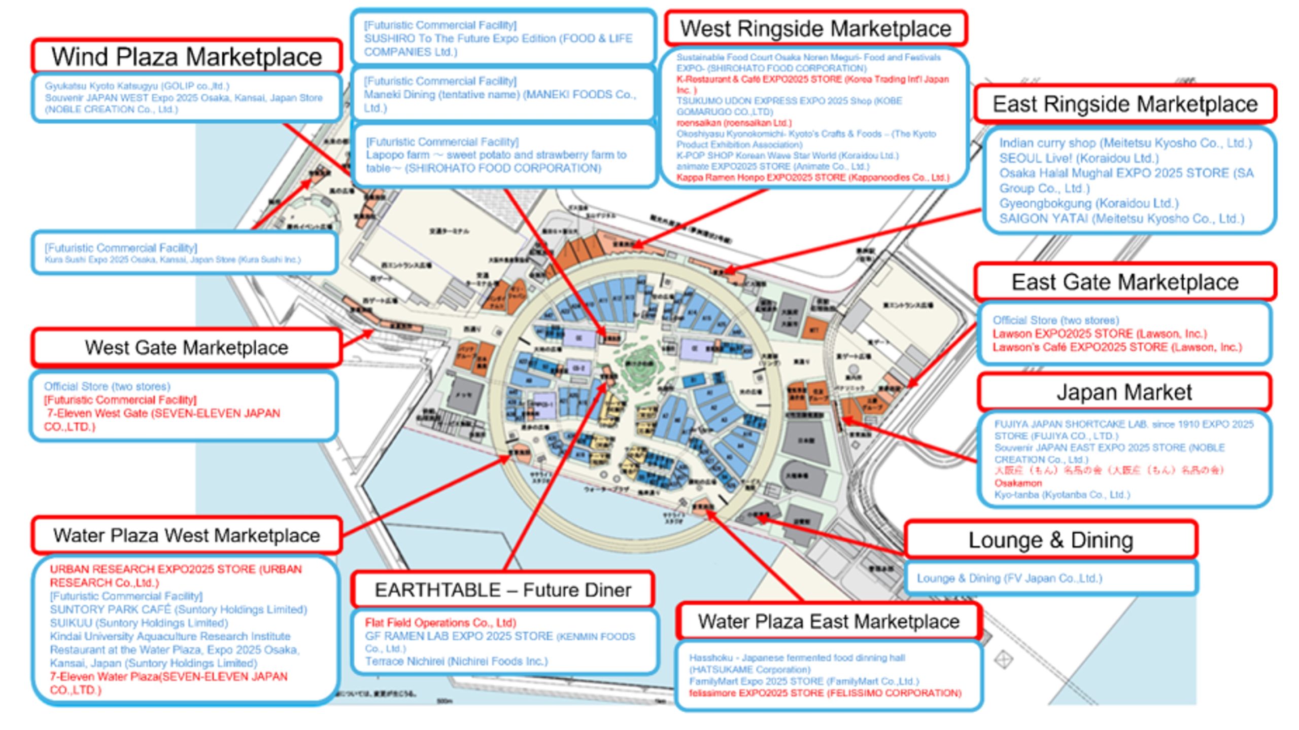 Second Round of Details of Restaurants and Shops at Expo
