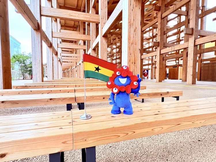 MyakuMyaku and the flag of Ghana