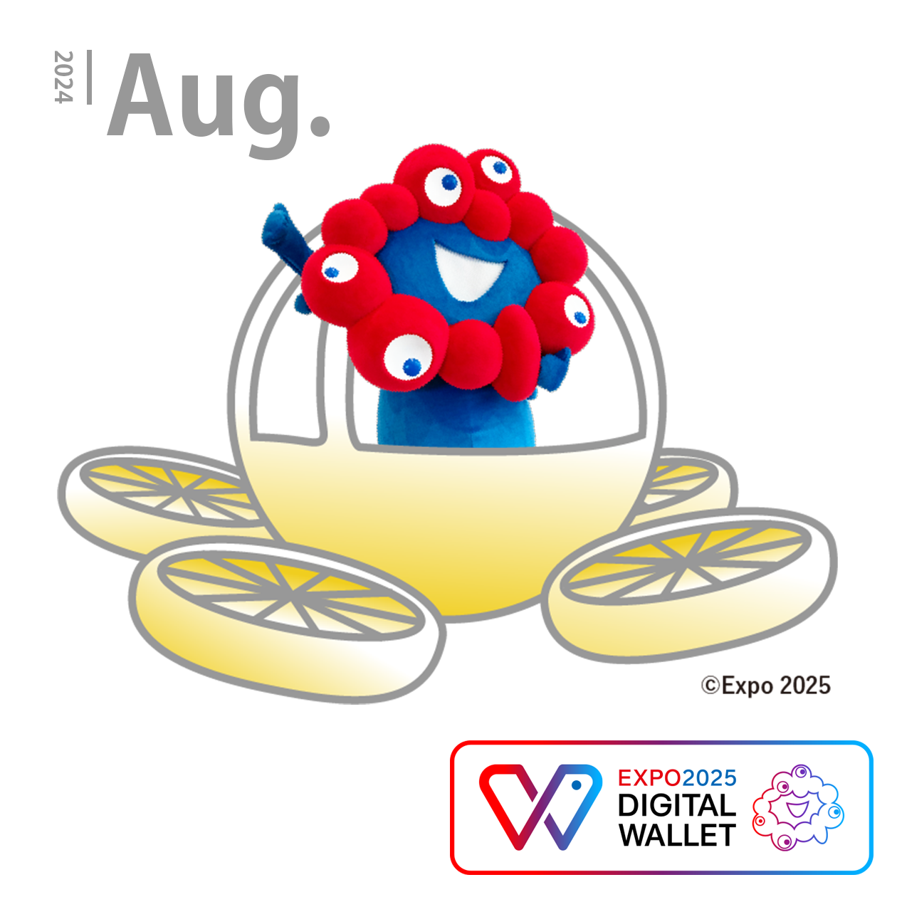 空飛ぶクルマ×ミャクミャク（yellow）