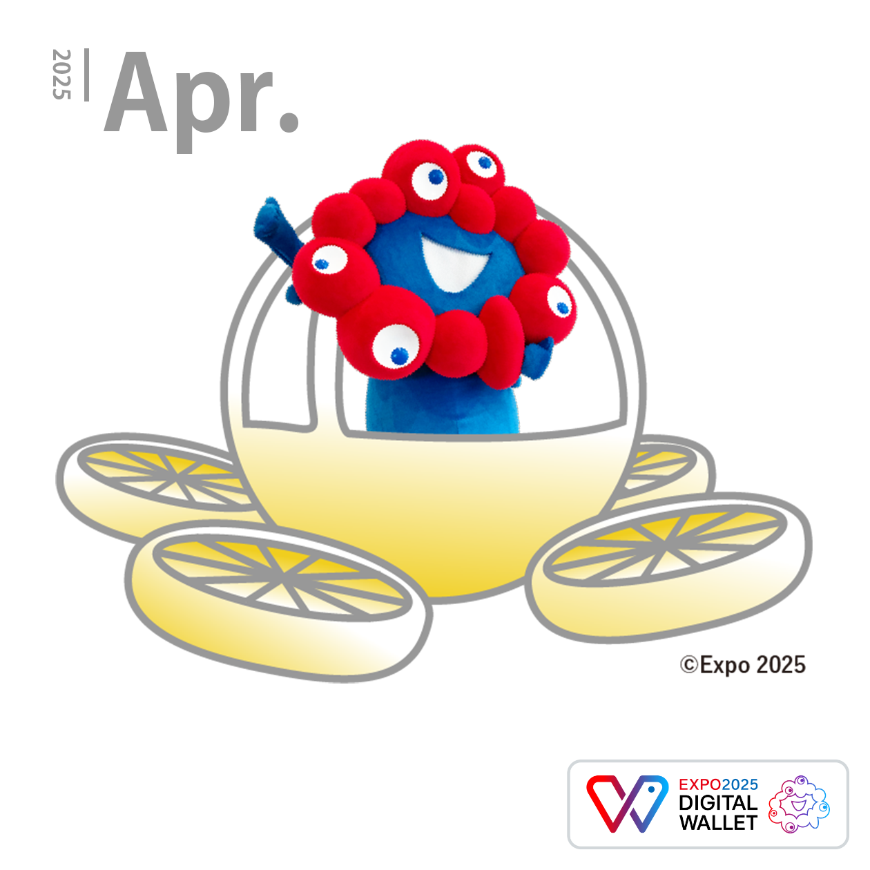 空飛ぶクルマ×ミャクミャク（yellow）