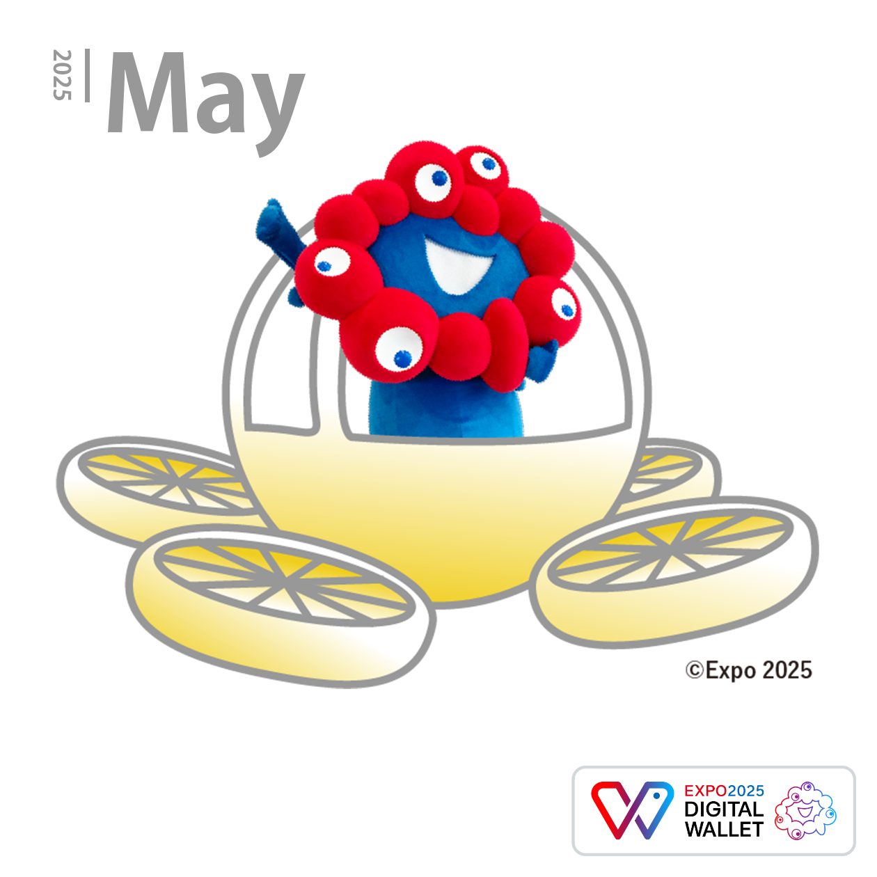 空飛ぶクルマ×ミャクミャク（yellow）