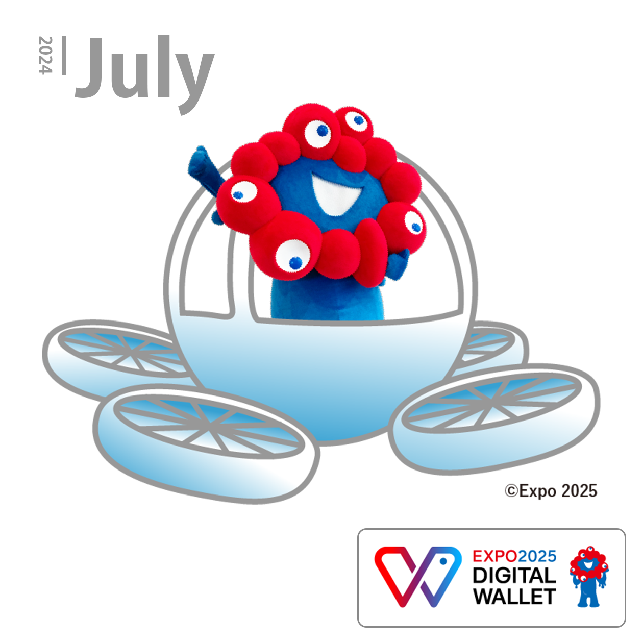 空飛ぶクルマ×ミャクミャク（blue）