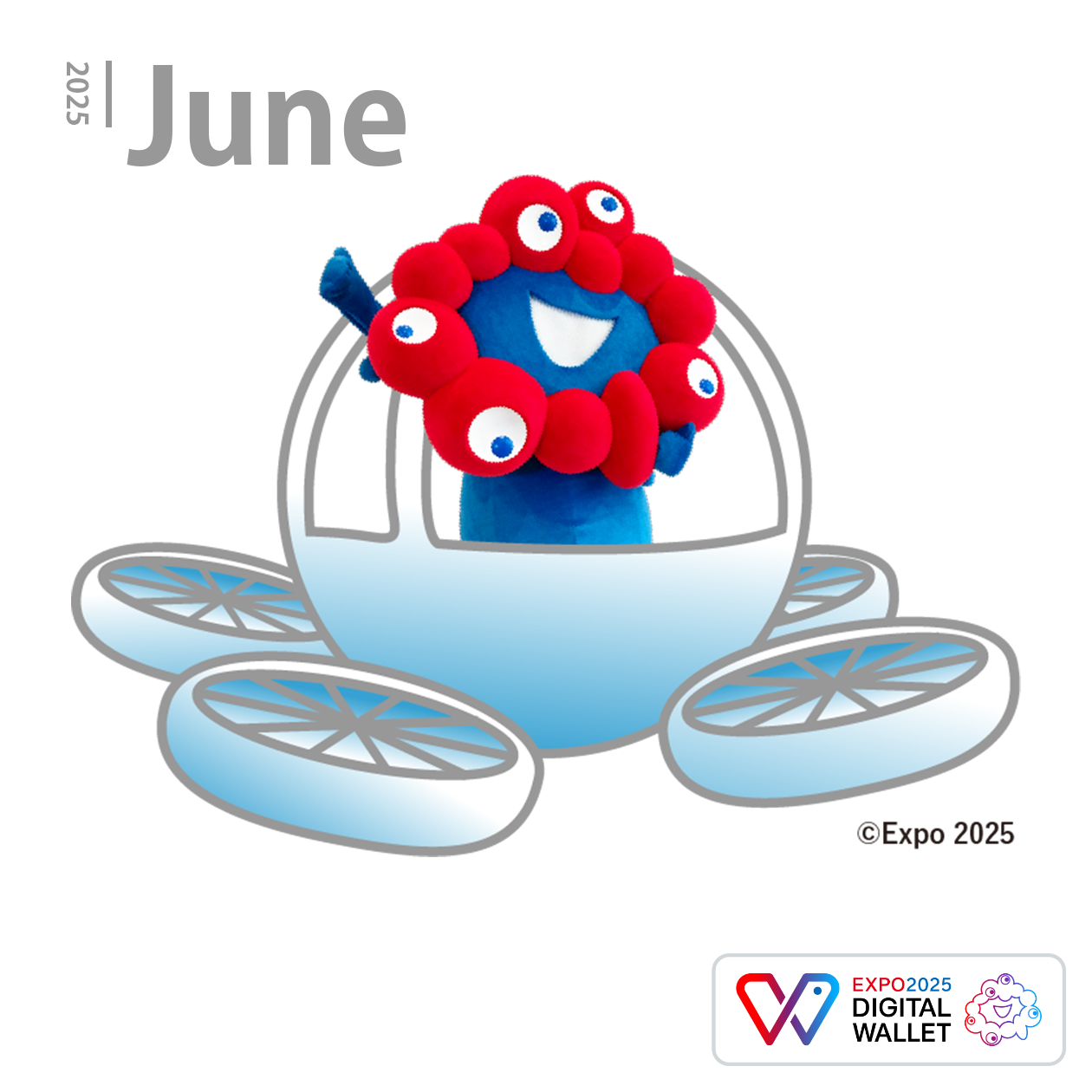 空飛ぶクルマ×ミャクミャク（blue）