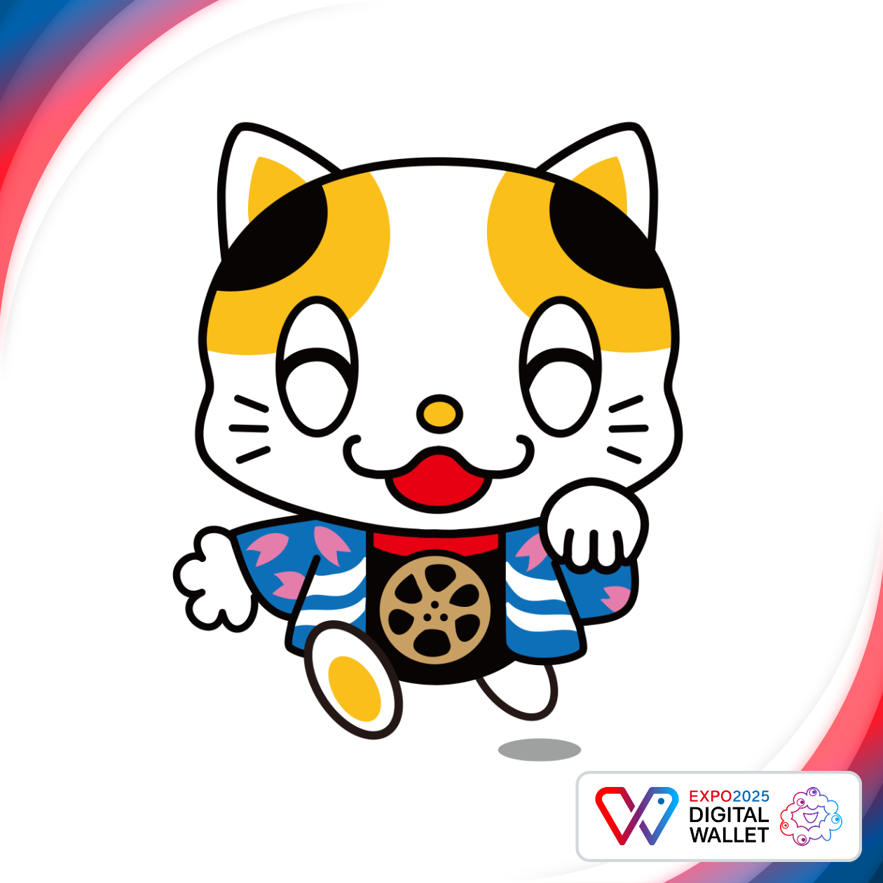 門真市イメージキャラクター元祖招き猫「ガラスケ」