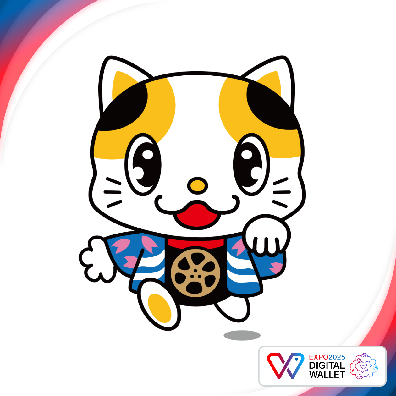 門真市イメージキャラクター元祖招き猫「ガラスケ」