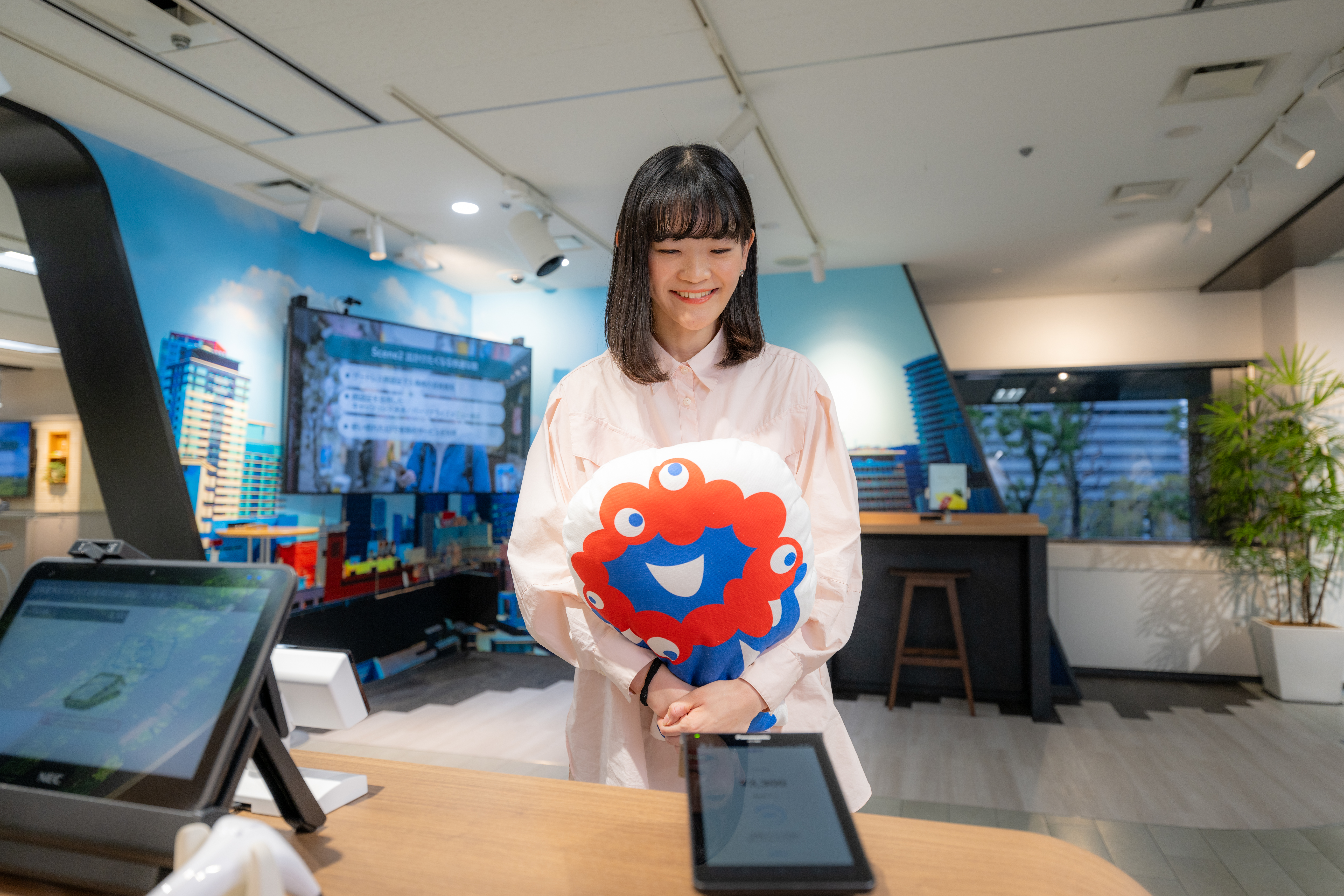 手ぶら決済のイメージ（レジ前でスムーズに支払い）