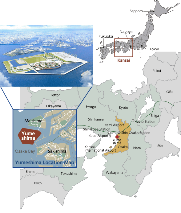 Yumeshima Location Map
