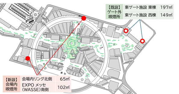 喫煙所の地図です