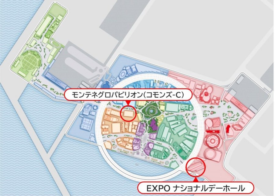 万博会場のマップ