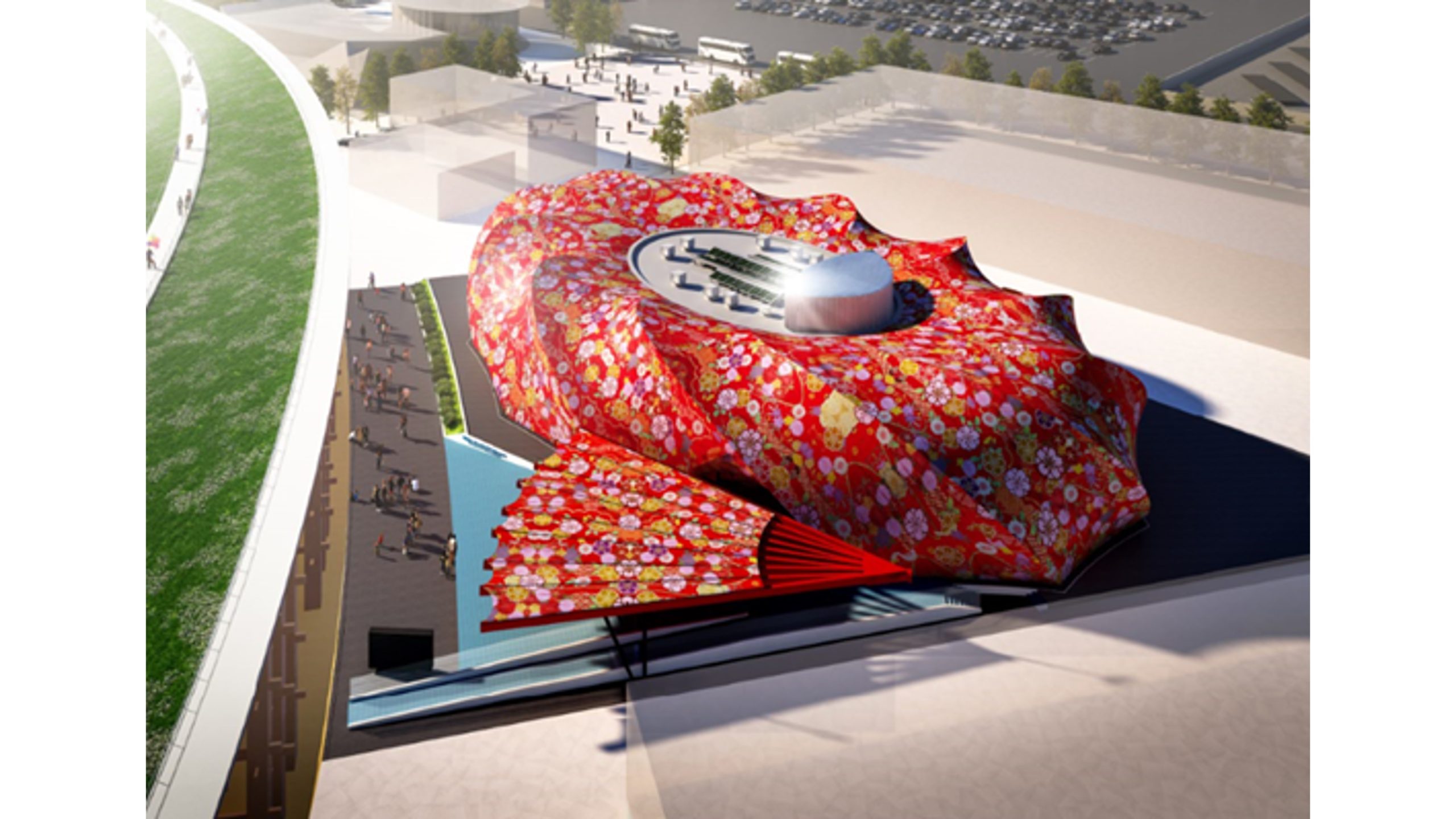 大阪•関西万博　2025 西陣織柄　扇子 ポーチ　飯田グループ　ギネス　EXPO 大阪•関西万博 2025 西陣織柄 扇子 ポーチ 飯田グループ ギネス EXPO