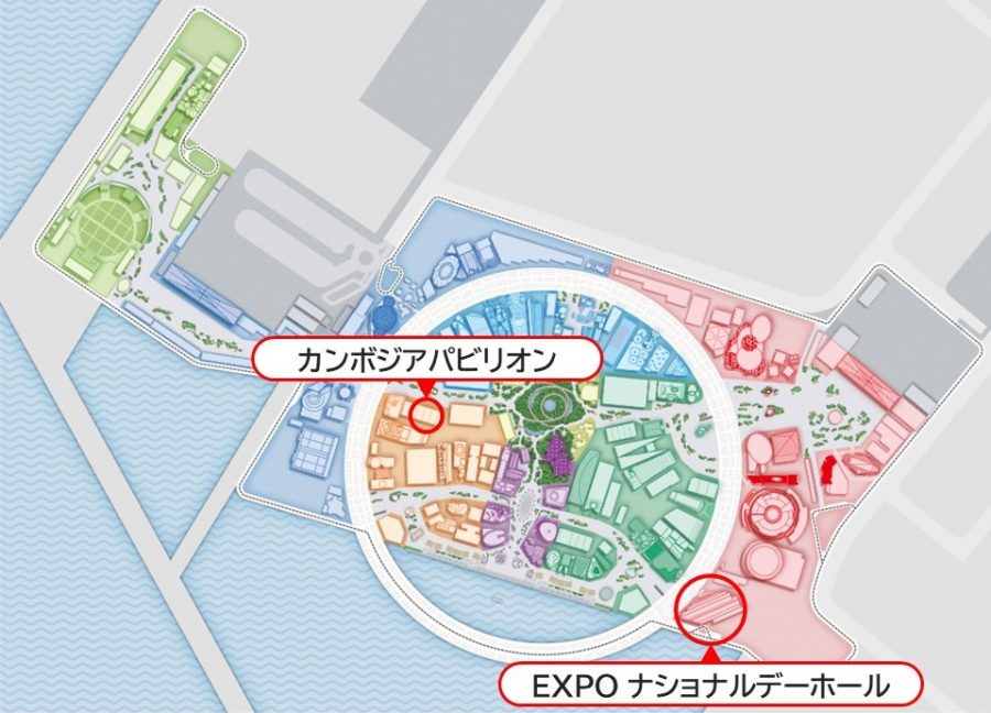 万博会場のマップ