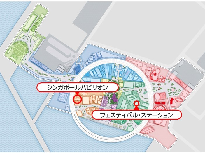 万博会場のマップ