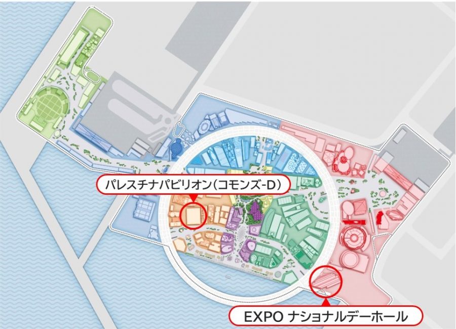万博会場のマップ