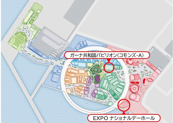 万博会場のマップ