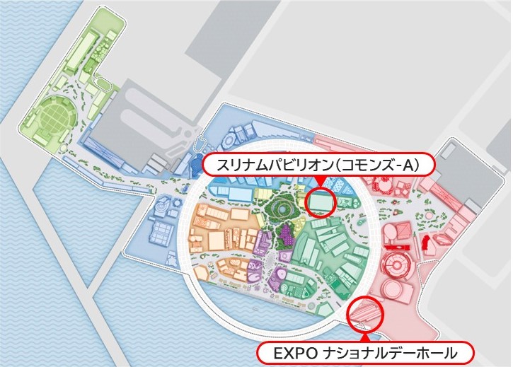 万博会場のマップ