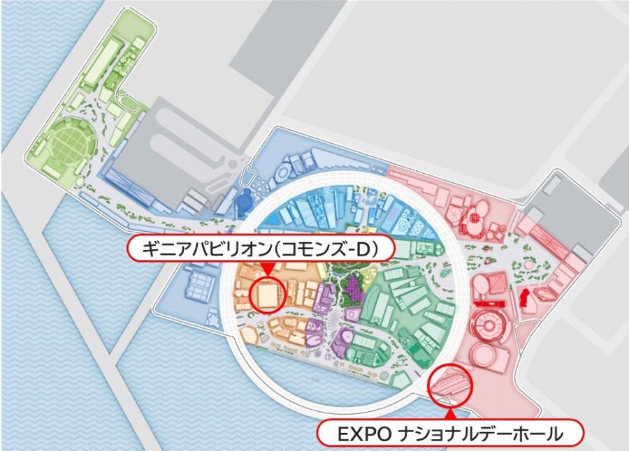 万博会場のマップ