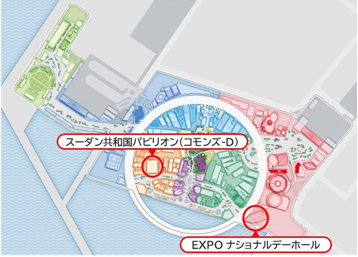 万博会場のマップ