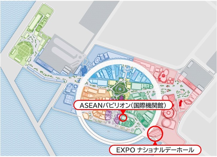 万博会場のマップ