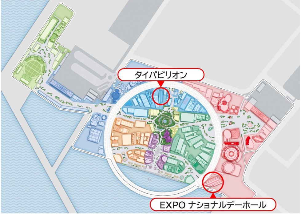 万博会場のマップ