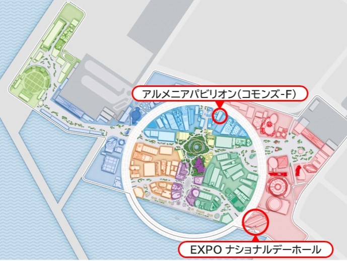 万博会場のマップ