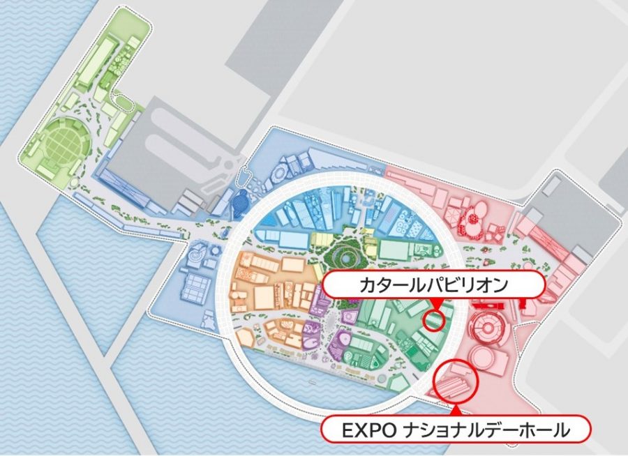 万博会場のマップ