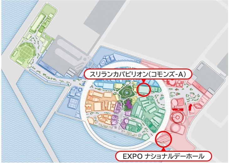 万博会場のマップ