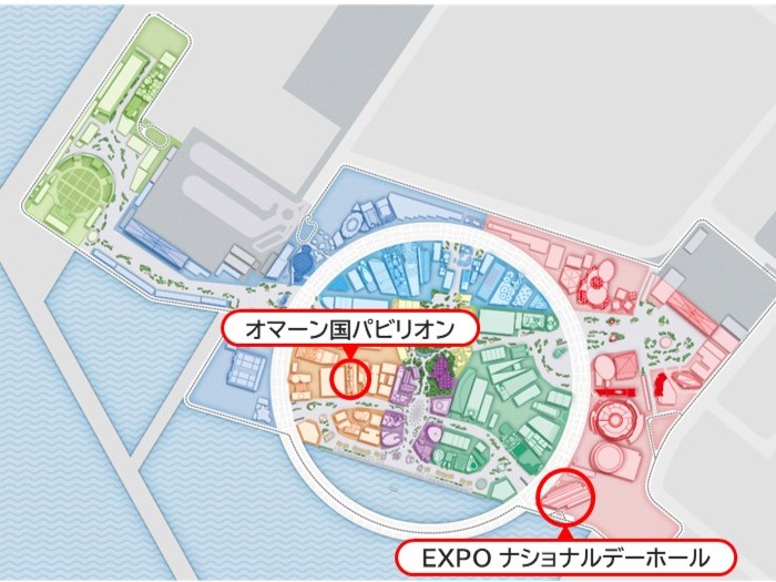 万博開場のマップ