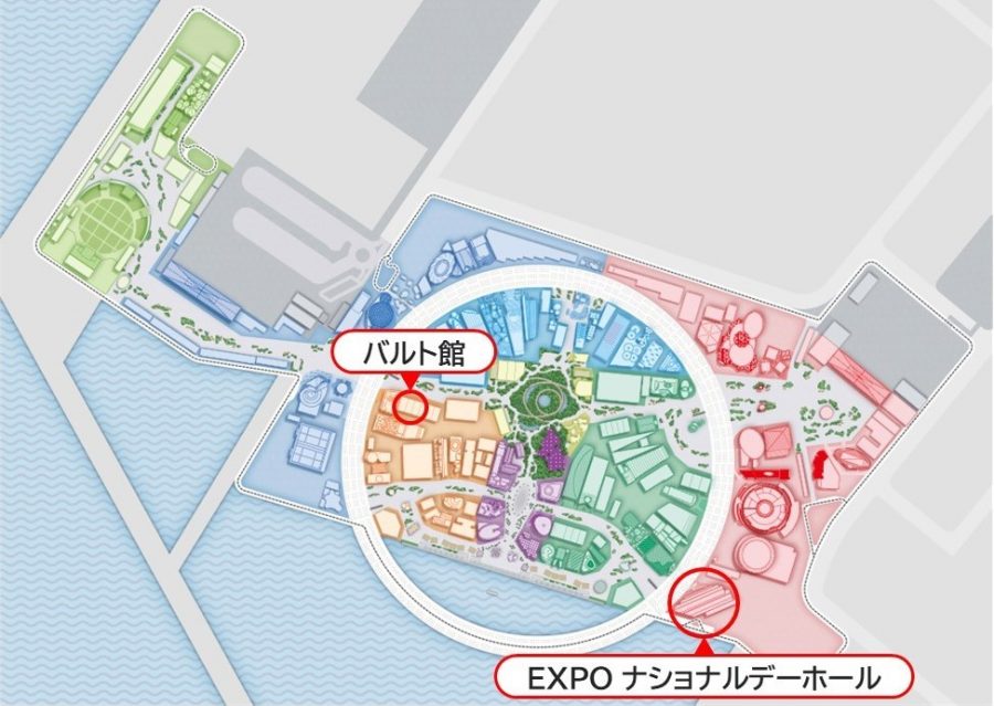 万博会場のマップ