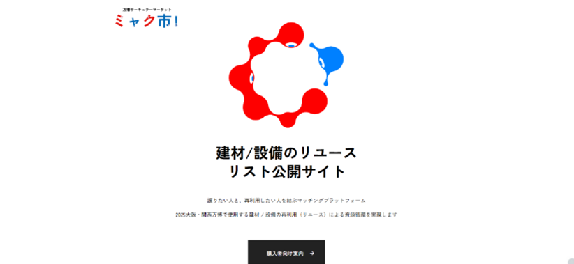 ミャク市建材設備のリユースサイトバナー
